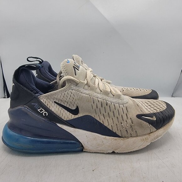 Nike Air Max 270 GS Womens 5.5 Football Grey Thunder Blue Sneaker Shoe 943345-03 - Picture 13 of 15